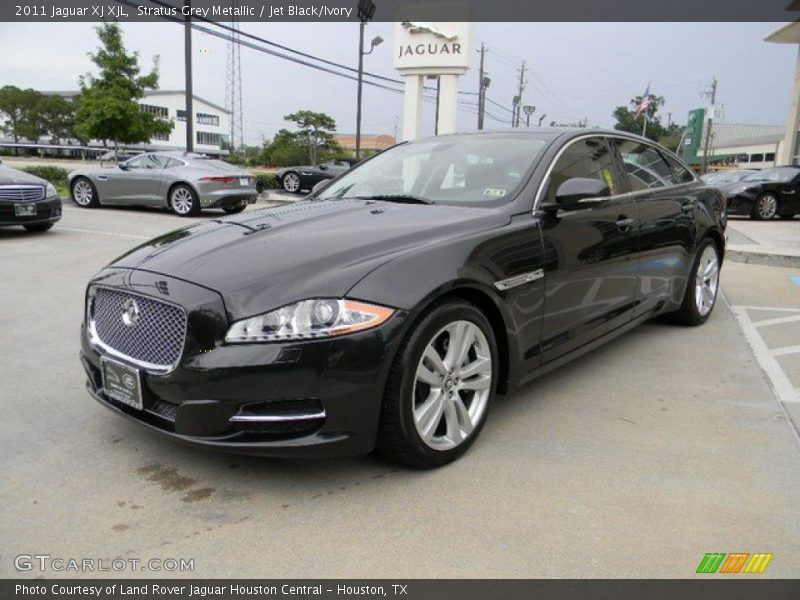 Stratus Grey Metallic / Jet Black/Ivory 2011 Jaguar XJ XJL