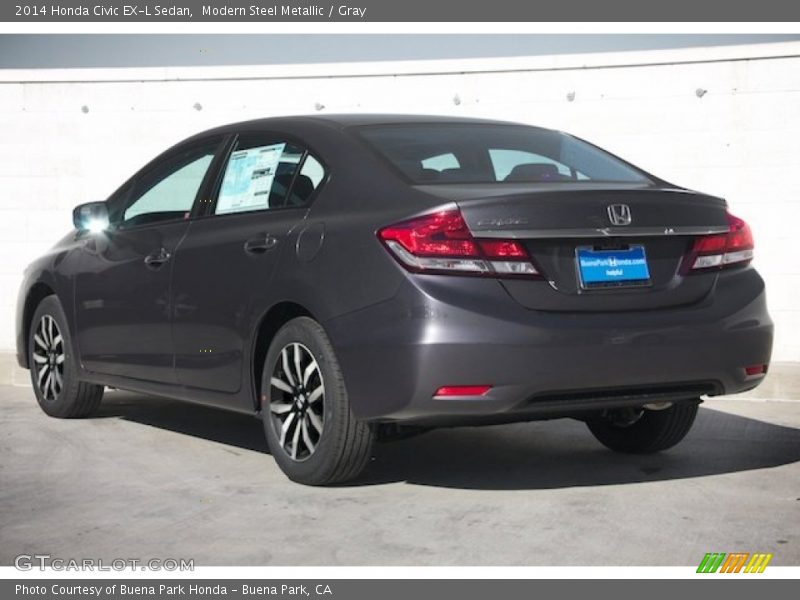 Modern Steel Metallic / Gray 2014 Honda Civic EX-L Sedan