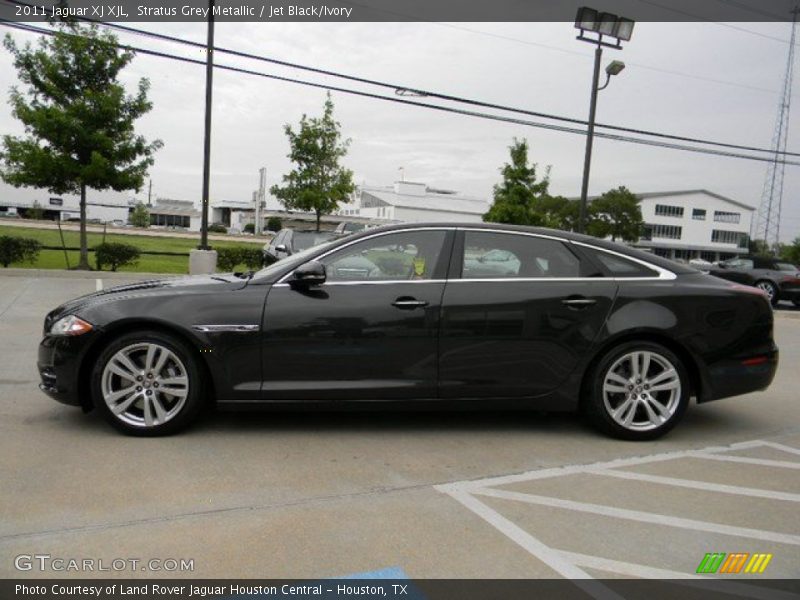 Stratus Grey Metallic / Jet Black/Ivory 2011 Jaguar XJ XJL