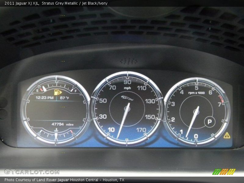 Stratus Grey Metallic / Jet Black/Ivory 2011 Jaguar XJ XJL