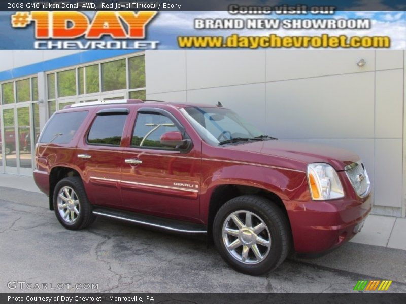 Red Jewel Tintcoat / Ebony 2008 GMC Yukon Denali AWD