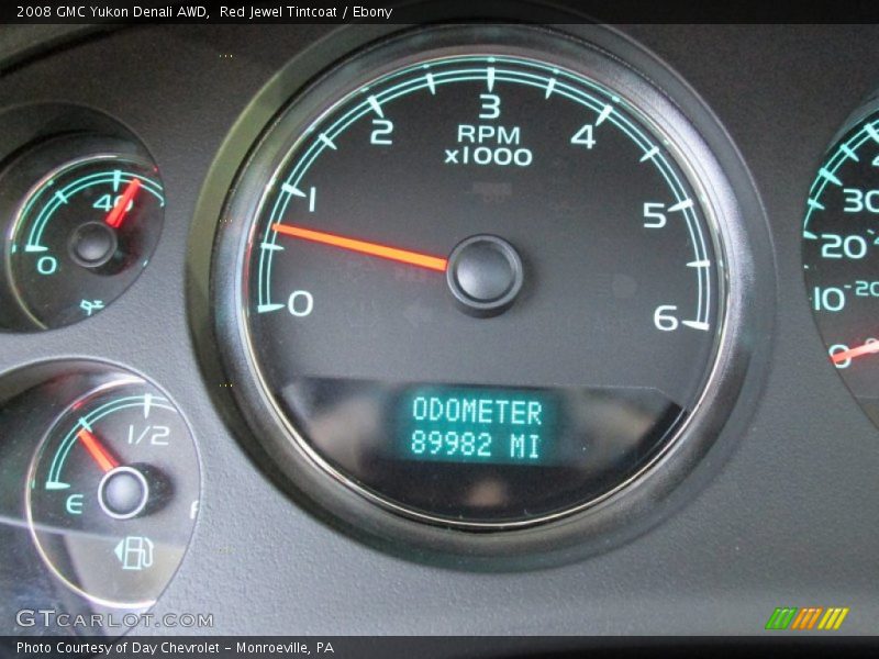 Red Jewel Tintcoat / Ebony 2008 GMC Yukon Denali AWD