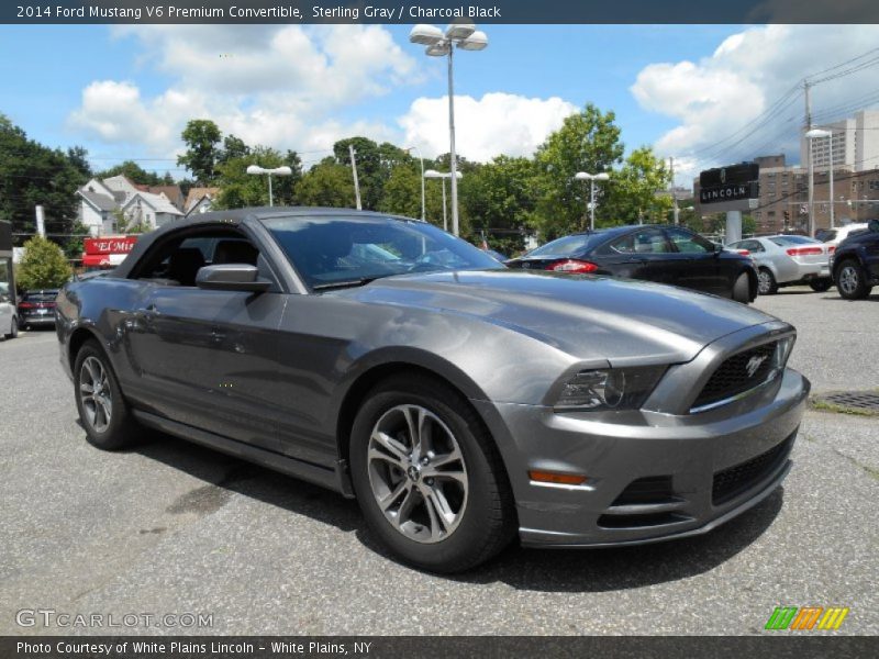 Sterling Gray / Charcoal Black 2014 Ford Mustang V6 Premium Convertible
