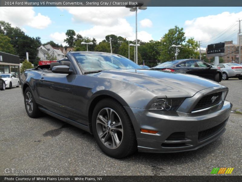 Sterling Gray / Charcoal Black 2014 Ford Mustang V6 Premium Convertible