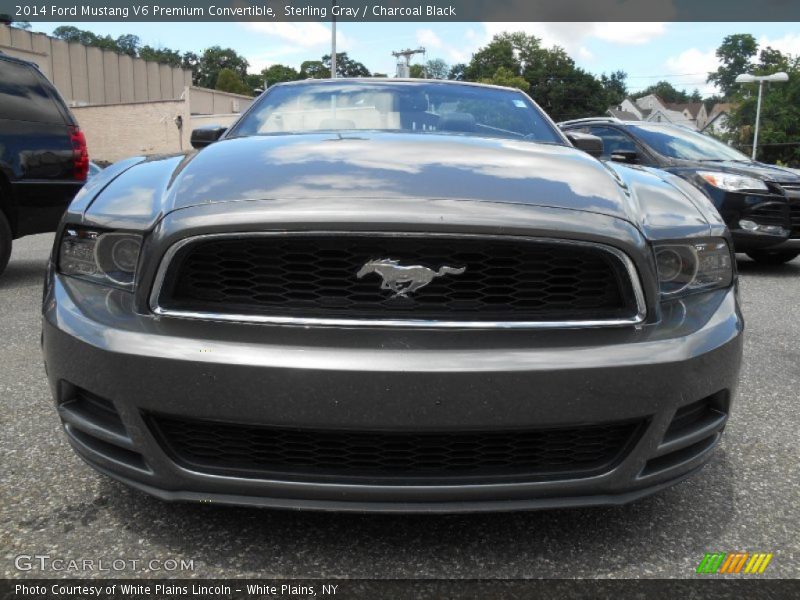 Sterling Gray / Charcoal Black 2014 Ford Mustang V6 Premium Convertible
