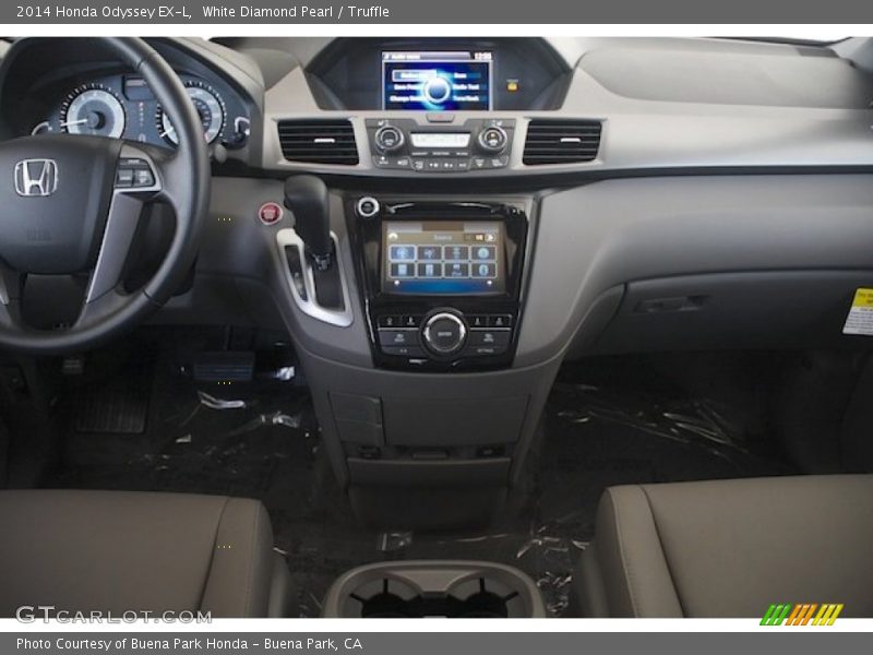 White Diamond Pearl / Truffle 2014 Honda Odyssey EX-L