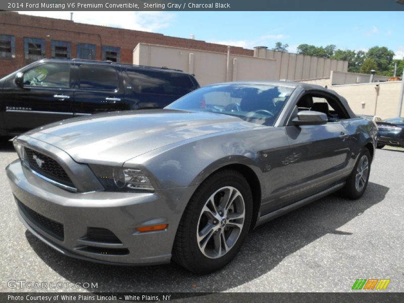 Sterling Gray / Charcoal Black 2014 Ford Mustang V6 Premium Convertible