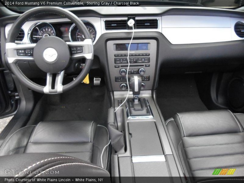 Sterling Gray / Charcoal Black 2014 Ford Mustang V6 Premium Convertible