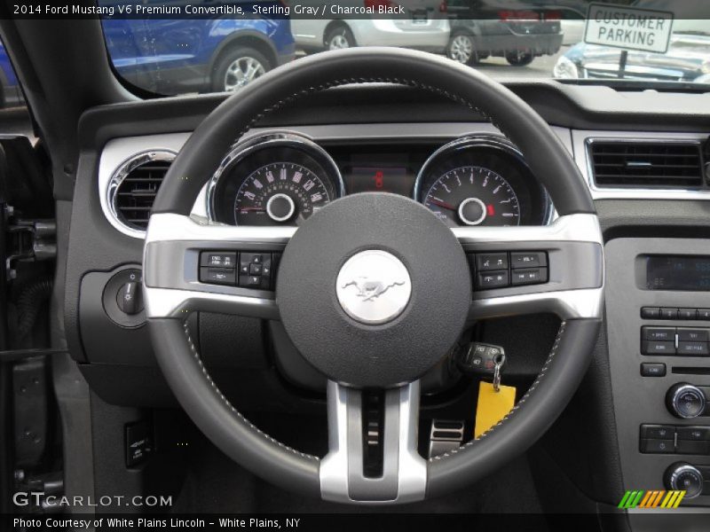 Sterling Gray / Charcoal Black 2014 Ford Mustang V6 Premium Convertible