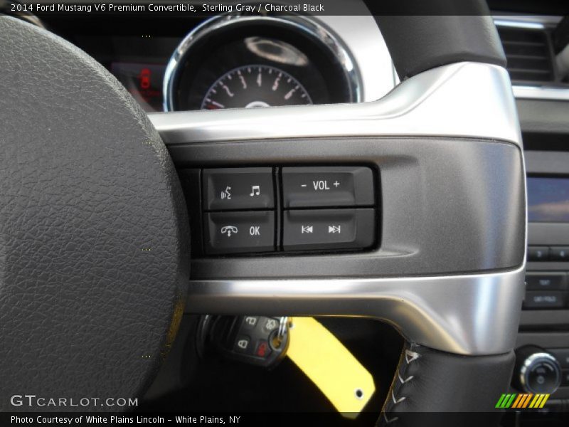 Sterling Gray / Charcoal Black 2014 Ford Mustang V6 Premium Convertible