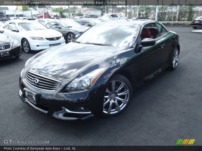 Limited Malbec Black / Monaco Red 2011 Infiniti G 37 Limited Edition Convertible