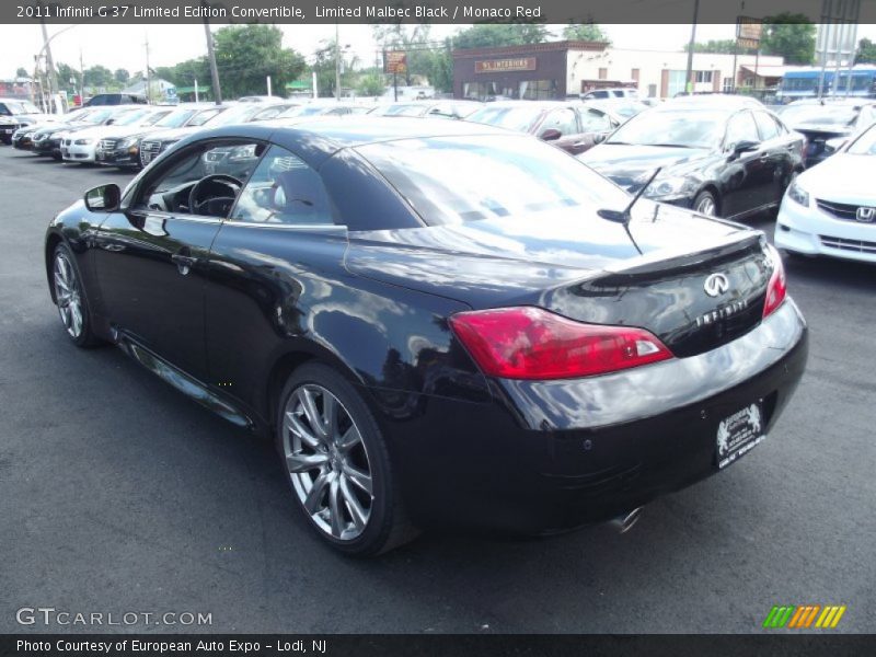 Limited Malbec Black / Monaco Red 2011 Infiniti G 37 Limited Edition Convertible