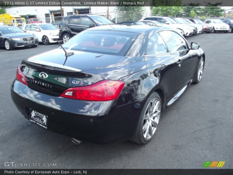 Limited Malbec Black / Monaco Red 2011 Infiniti G 37 Limited Edition Convertible
