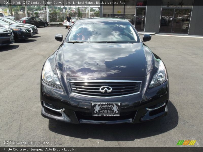 Limited Malbec Black / Monaco Red 2011 Infiniti G 37 Limited Edition Convertible