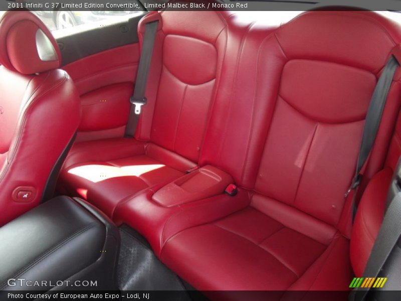 Rear Seat of 2011 G 37 Limited Edition Convertible
