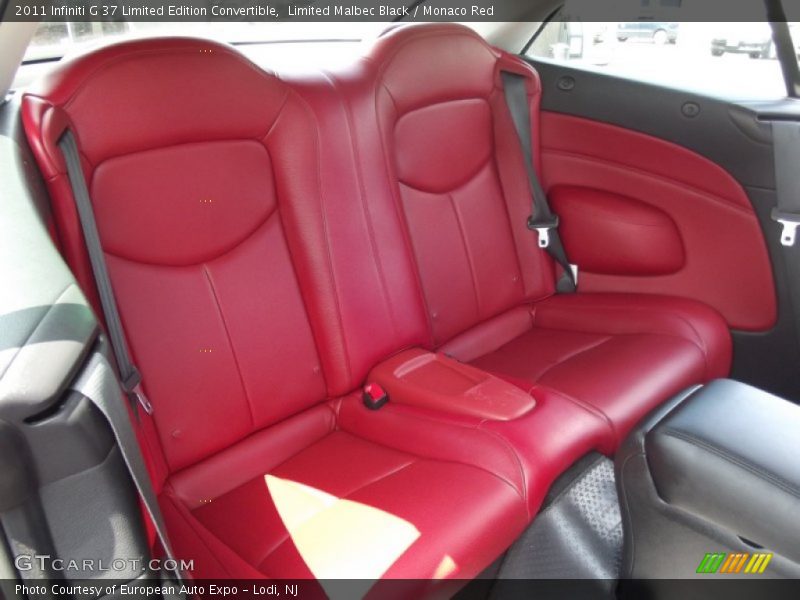 Rear Seat of 2011 G 37 Limited Edition Convertible