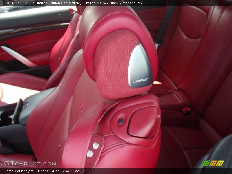 Limited Malbec Black / Monaco Red 2011 Infiniti G 37 Limited Edition Convertible