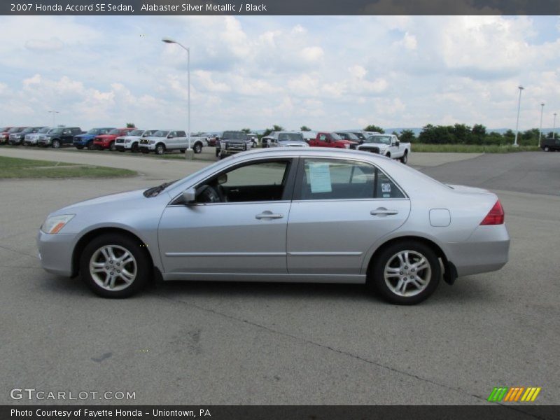 Alabaster Silver Metallic / Black 2007 Honda Accord SE Sedan