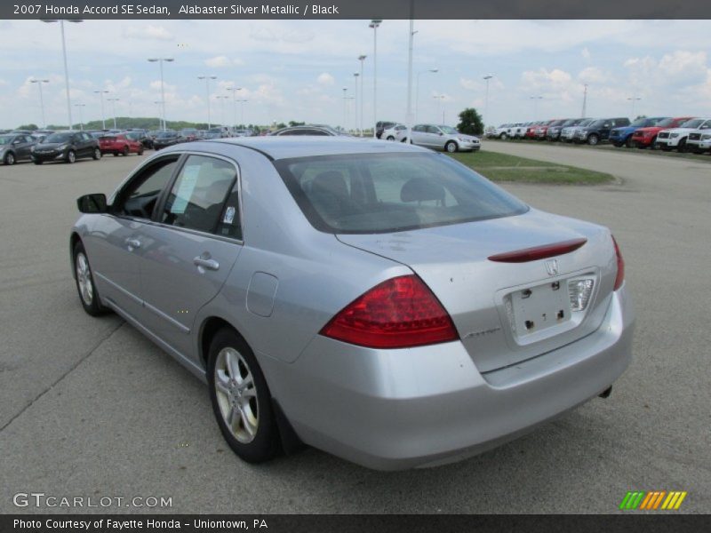 Alabaster Silver Metallic / Black 2007 Honda Accord SE Sedan