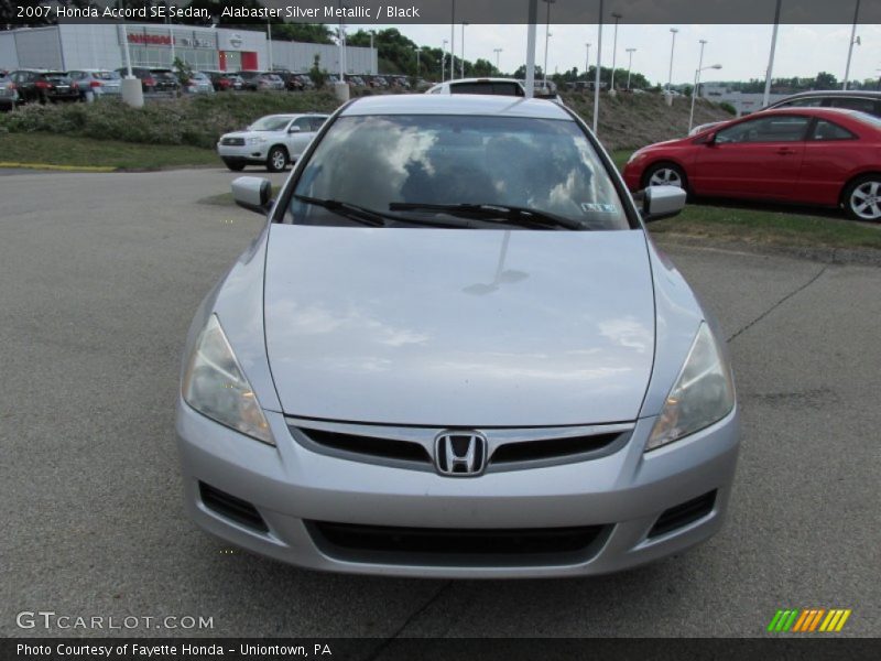 Alabaster Silver Metallic / Black 2007 Honda Accord SE Sedan