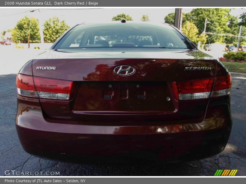 Dark Cherry Red / Beige 2008 Hyundai Sonata GLS