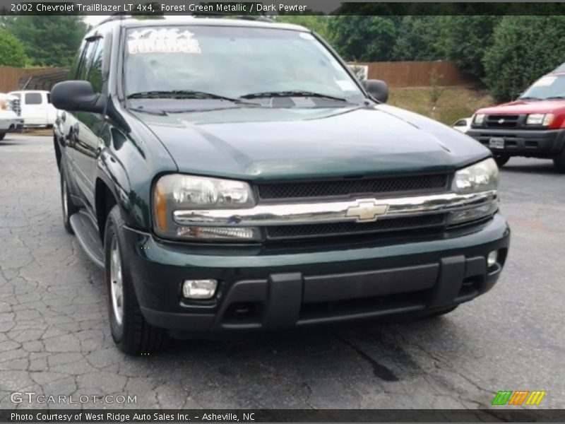 Forest Green Metallic / Dark Pewter 2002 Chevrolet TrailBlazer LT 4x4