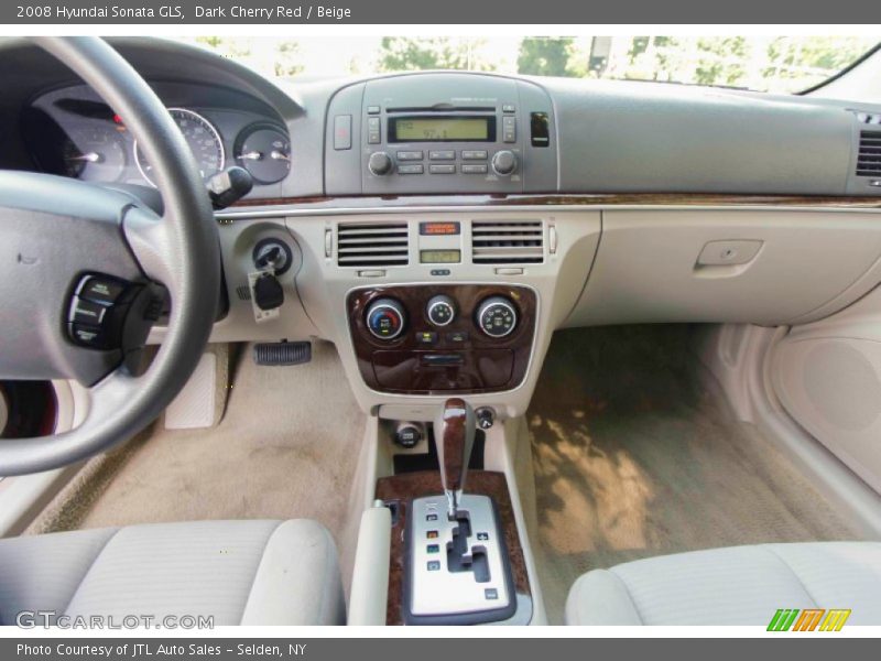 Dark Cherry Red / Beige 2008 Hyundai Sonata GLS