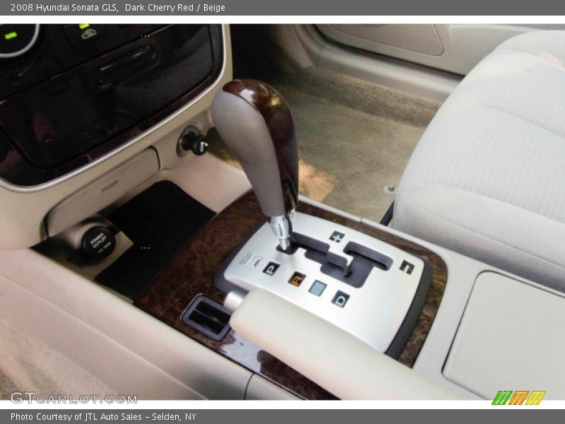 Dark Cherry Red / Beige 2008 Hyundai Sonata GLS