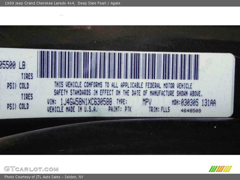 Deep Slate Pearl / Agate 1999 Jeep Grand Cherokee Laredo 4x4