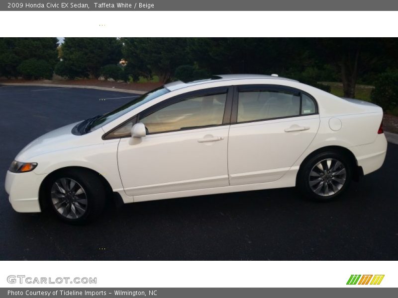 Taffeta White / Beige 2009 Honda Civic EX Sedan