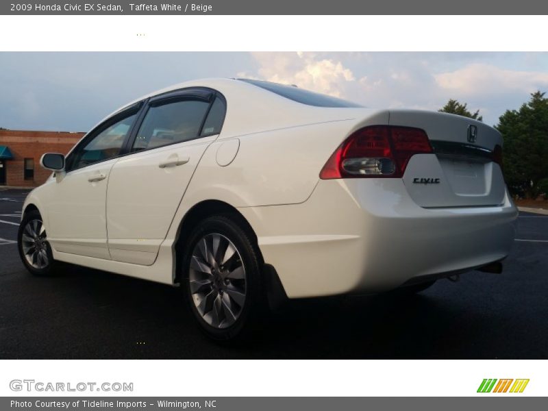 Taffeta White / Beige 2009 Honda Civic EX Sedan