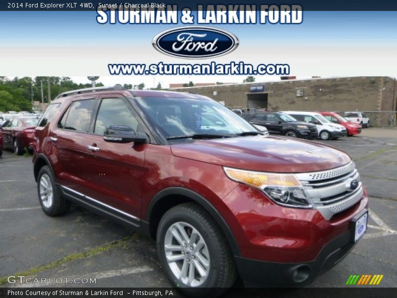 Sunset / Charcoal Black 2014 Ford Explorer XLT 4WD