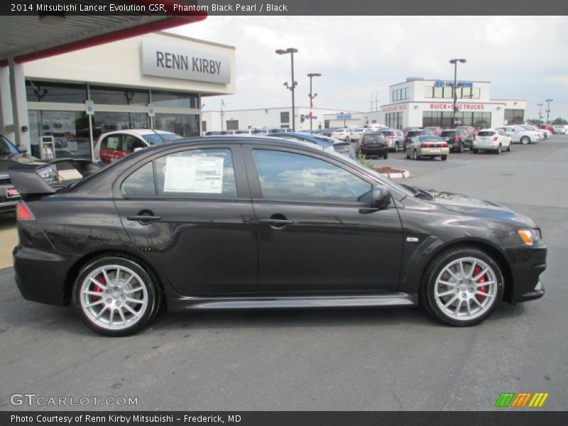 Phantom Black Pearl / Black 2014 Mitsubishi Lancer Evolution GSR