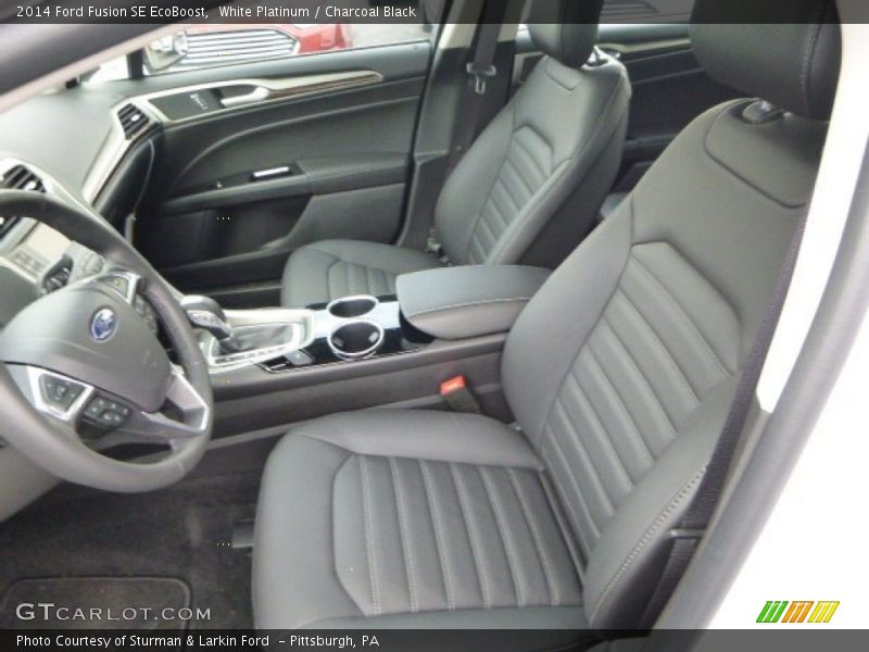 White Platinum / Charcoal Black 2014 Ford Fusion SE EcoBoost
