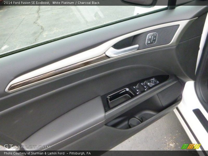 White Platinum / Charcoal Black 2014 Ford Fusion SE EcoBoost
