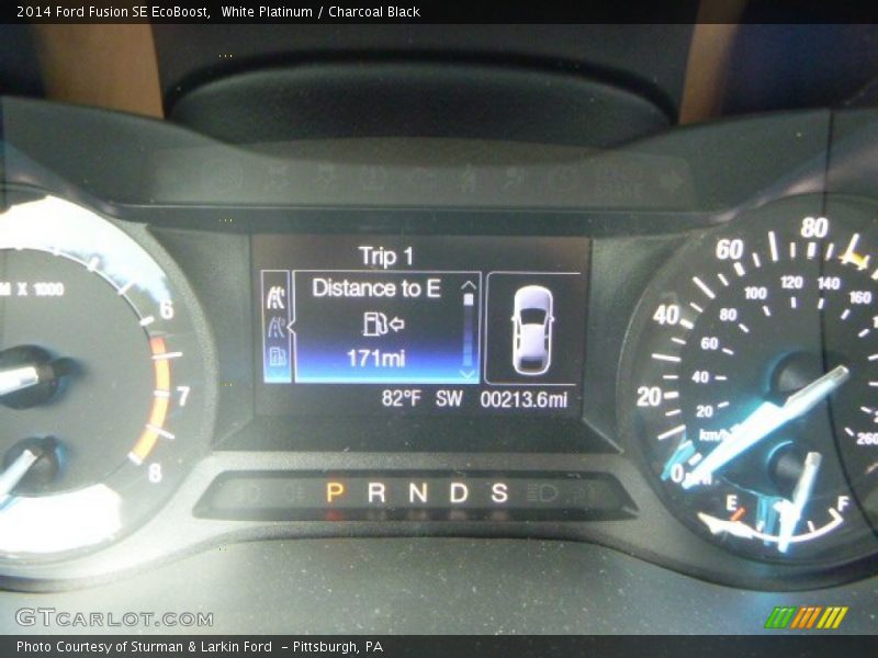 White Platinum / Charcoal Black 2014 Ford Fusion SE EcoBoost