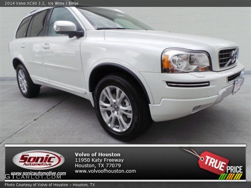 Ice White / Beige 2014 Volvo XC90 3.2