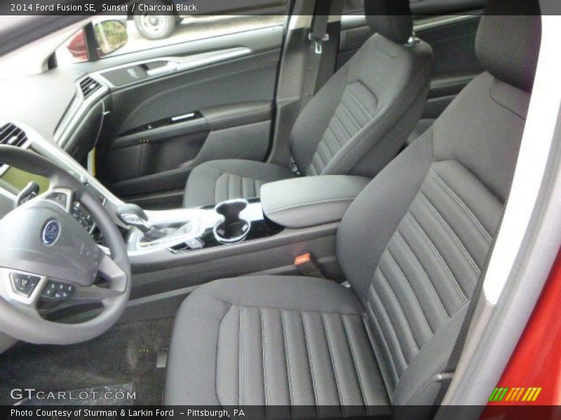 Sunset / Charcoal Black 2014 Ford Fusion SE