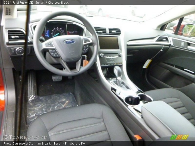 Sunset / Charcoal Black 2014 Ford Fusion SE