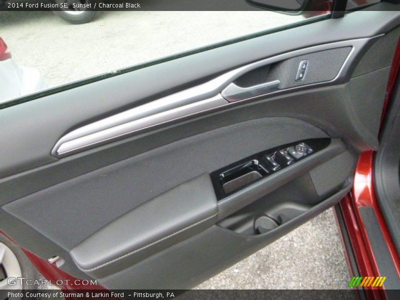 Sunset / Charcoal Black 2014 Ford Fusion SE