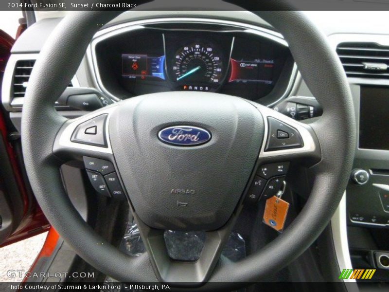 Sunset / Charcoal Black 2014 Ford Fusion SE