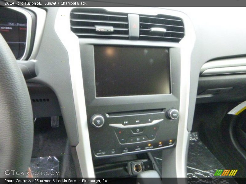 Sunset / Charcoal Black 2014 Ford Fusion SE
