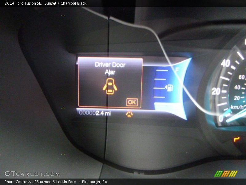Sunset / Charcoal Black 2014 Ford Fusion SE