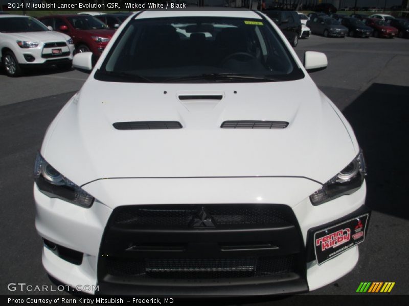 Wicked White / Black 2014 Mitsubishi Lancer Evolution GSR