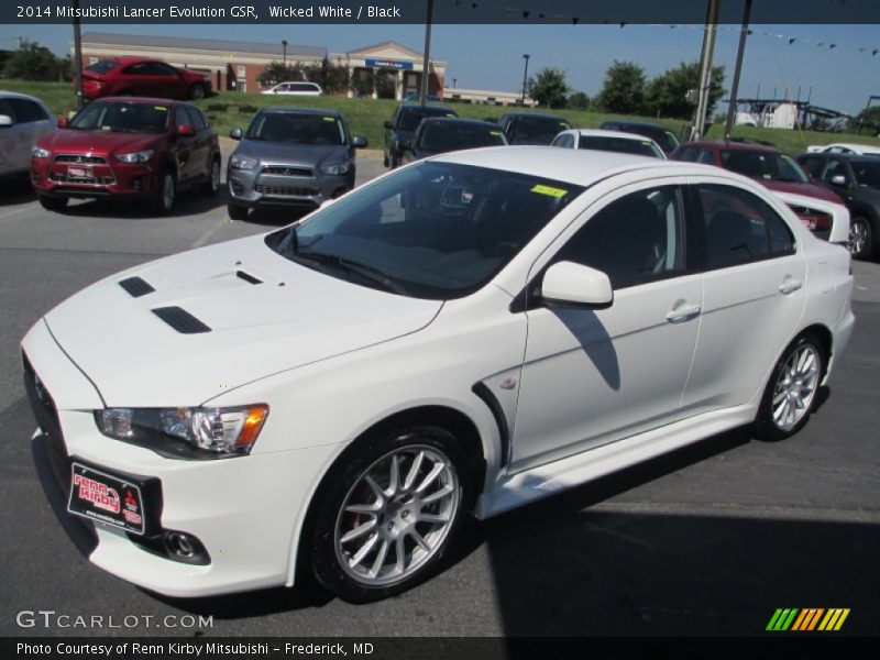 Wicked White / Black 2014 Mitsubishi Lancer Evolution GSR