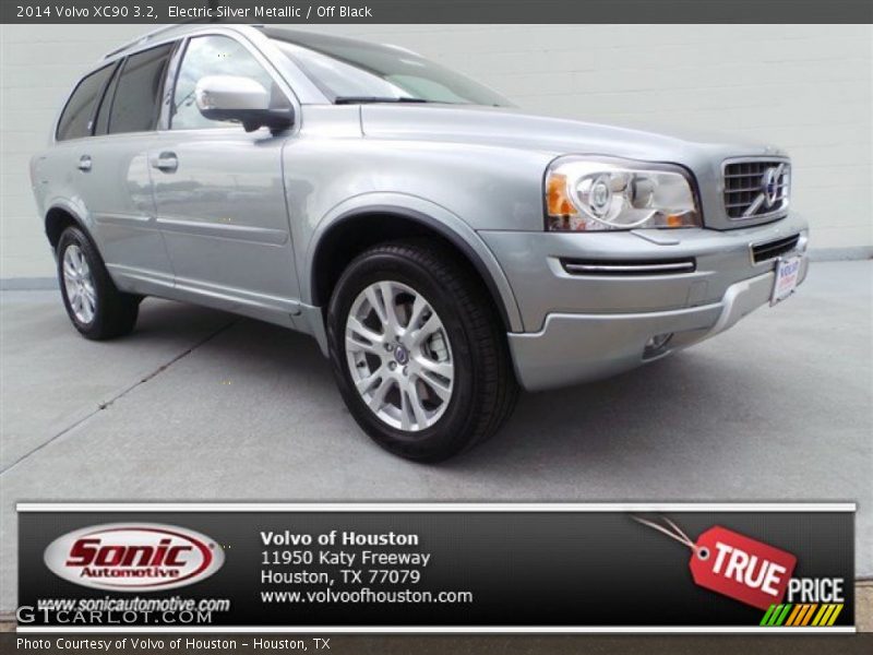 Electric Silver Metallic / Off Black 2014 Volvo XC90 3.2