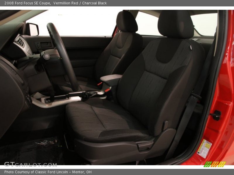 Vermillion Red / Charcoal Black 2008 Ford Focus SE Coupe