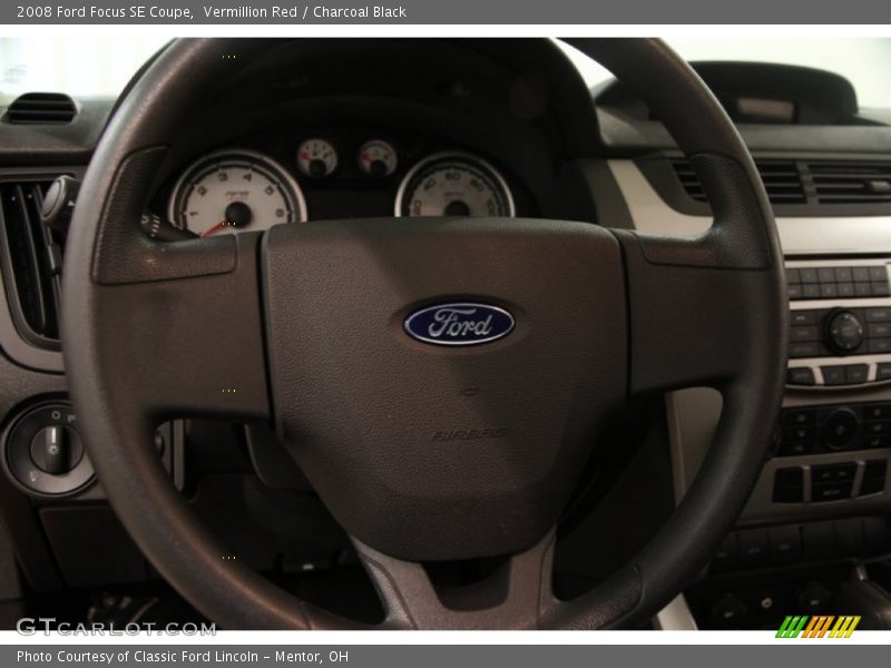 Vermillion Red / Charcoal Black 2008 Ford Focus SE Coupe