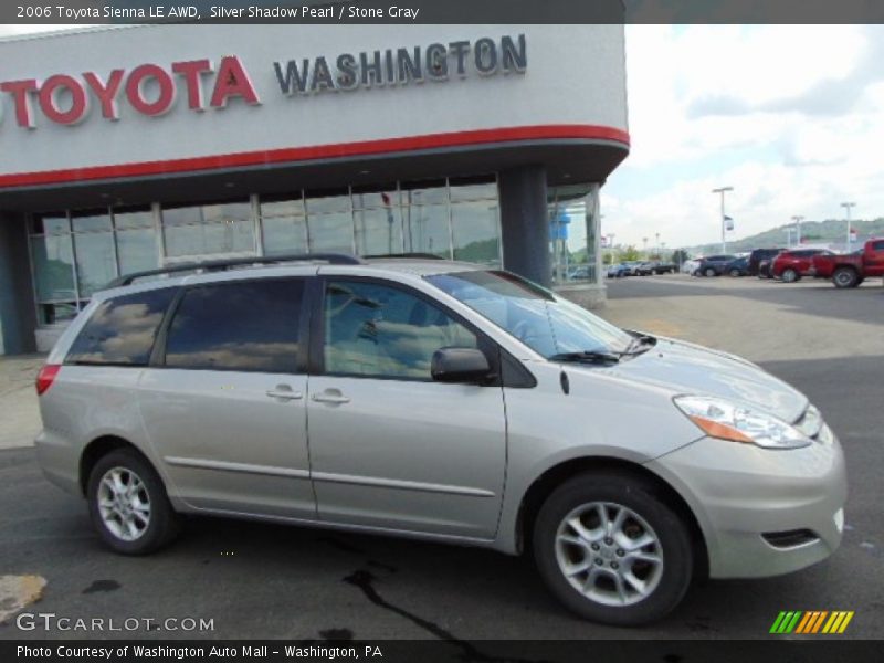 Silver Shadow Pearl / Stone Gray 2006 Toyota Sienna LE AWD