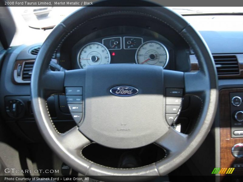 Merlot Metallic / Black 2008 Ford Taurus Limited